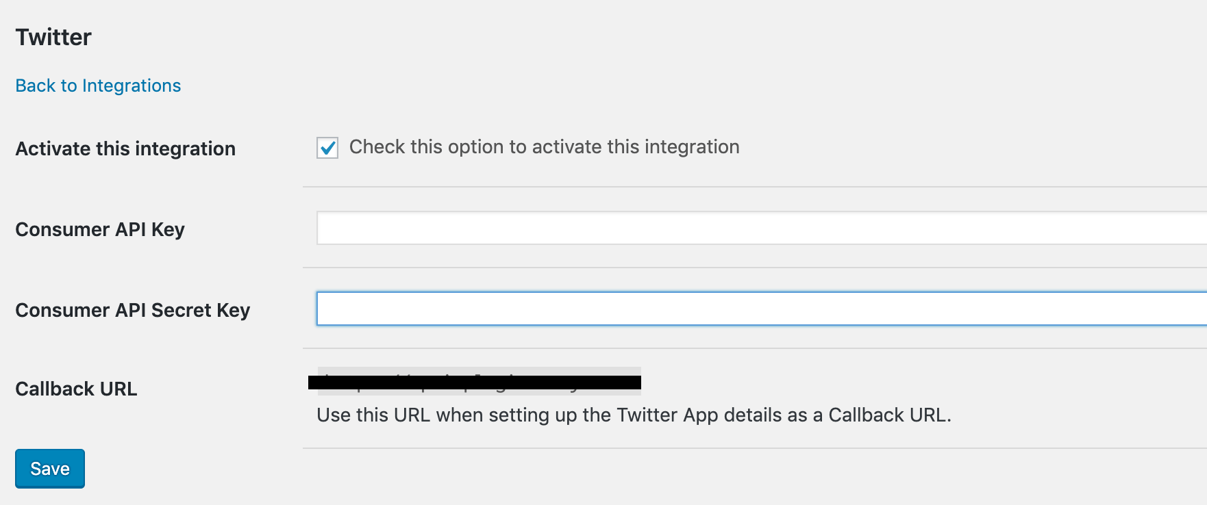 Setting the Twitter Integration - Simple Giveaways